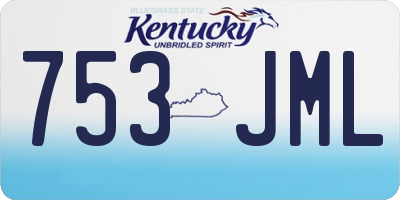KY license plate 753JML
