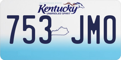 KY license plate 753JMO