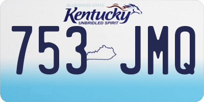 KY license plate 753JMQ
