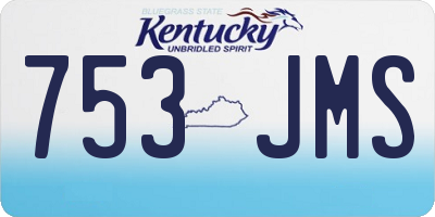 KY license plate 753JMS