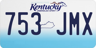 KY license plate 753JMX