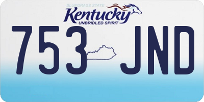 KY license plate 753JND