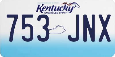 KY license plate 753JNX