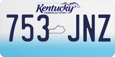 KY license plate 753JNZ