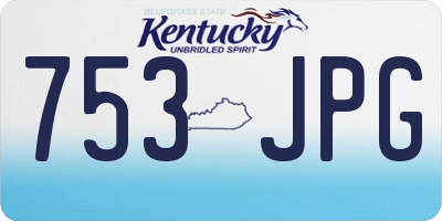 KY license plate 753JPG