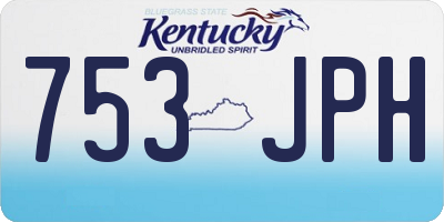 KY license plate 753JPH