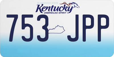 KY license plate 753JPP
