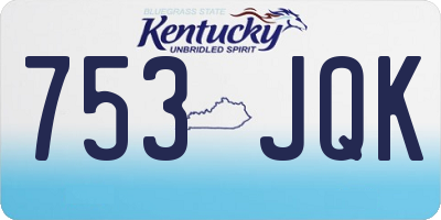 KY license plate 753JQK