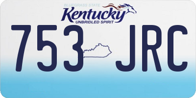 KY license plate 753JRC