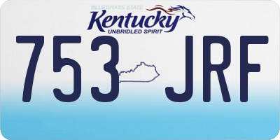KY license plate 753JRF