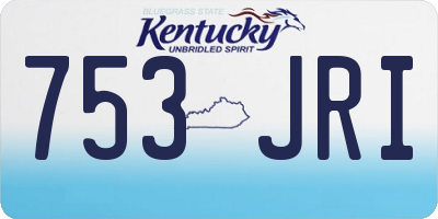 KY license plate 753JRI