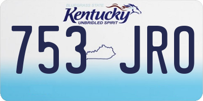 KY license plate 753JRO