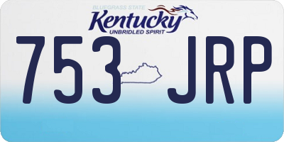 KY license plate 753JRP