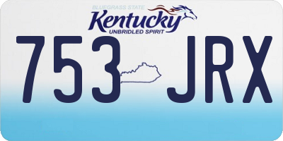 KY license plate 753JRX