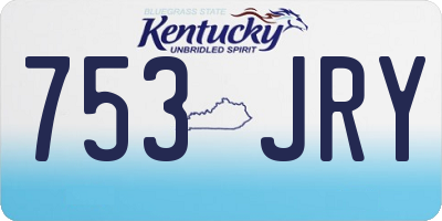 KY license plate 753JRY