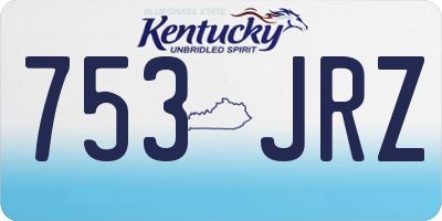 KY license plate 753JRZ