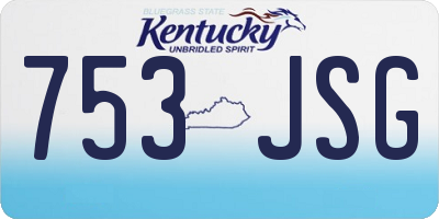 KY license plate 753JSG