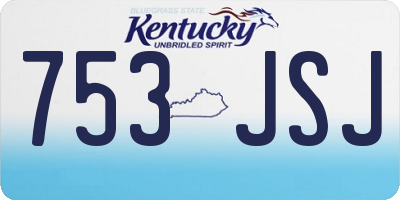 KY license plate 753JSJ