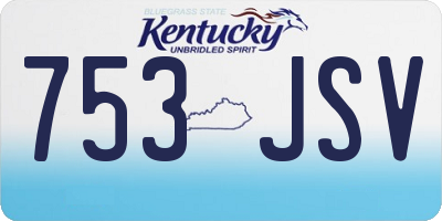 KY license plate 753JSV