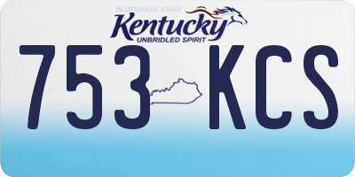 KY license plate 753KCS