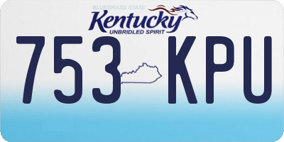 KY license plate 753KPU