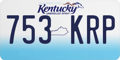 KY license plate 753KRP