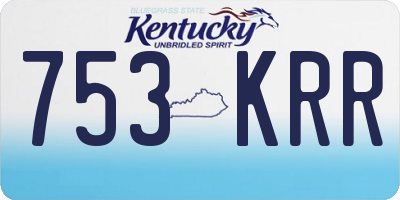 KY license plate 753KRR