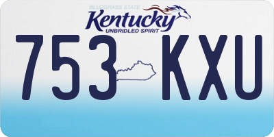 KY license plate 753KXU
