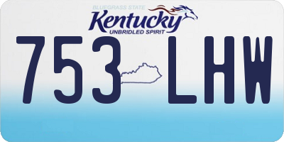 KY license plate 753LHW