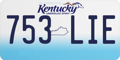 KY license plate 753LIE