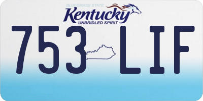 KY license plate 753LIF