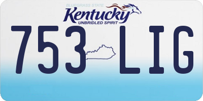KY license plate 753LIG