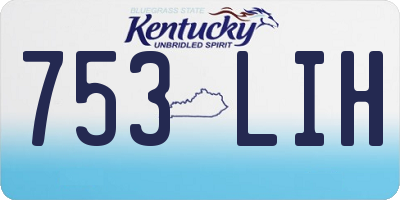 KY license plate 753LIH