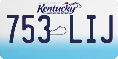 KY license plate 753LIJ