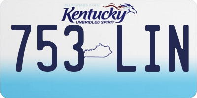 KY license plate 753LIN