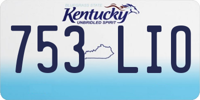 KY license plate 753LIO