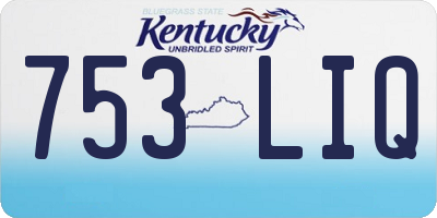 KY license plate 753LIQ