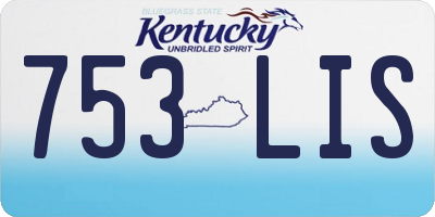 KY license plate 753LIS
