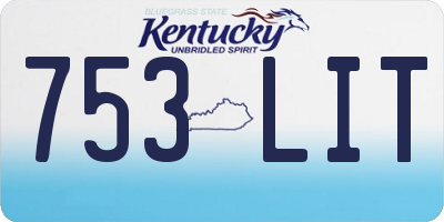 KY license plate 753LIT