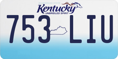 KY license plate 753LIU