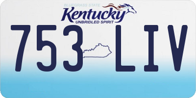 KY license plate 753LIV
