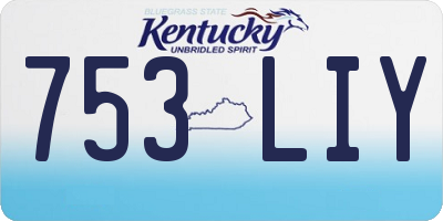 KY license plate 753LIY