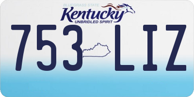 KY license plate 753LIZ