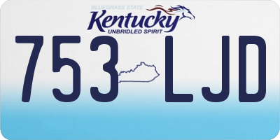 KY license plate 753LJD