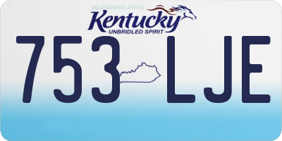 KY license plate 753LJE