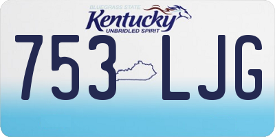 KY license plate 753LJG