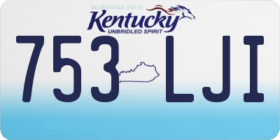 KY license plate 753LJI