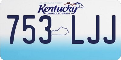 KY license plate 753LJJ
