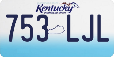 KY license plate 753LJL