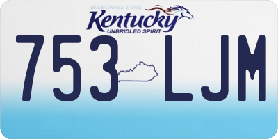 KY license plate 753LJM